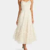 Betsey Johnson Beautiful Butterfly Maxi Dress Cream Cheap