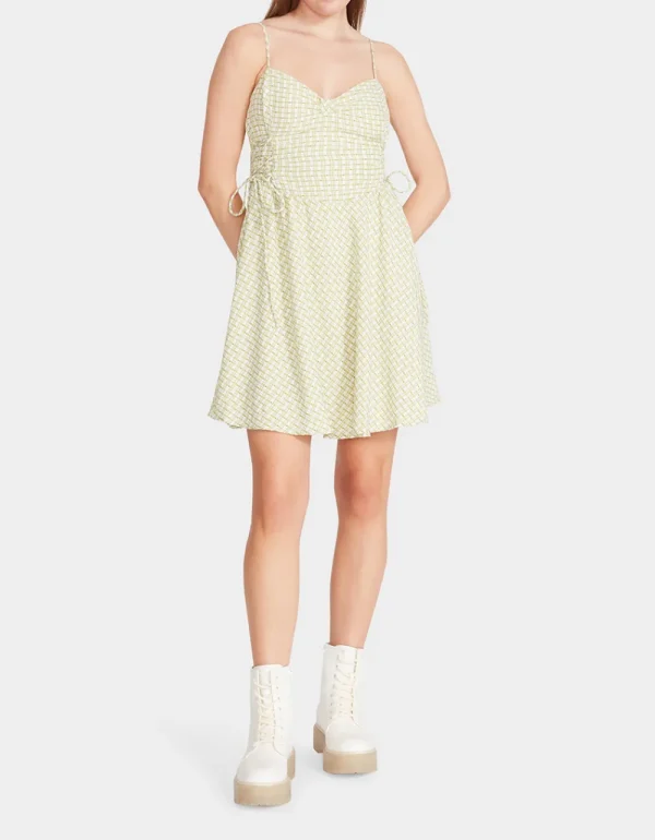 Betsey Johnson Bella Frocked Dot Mini Dress Lime Online