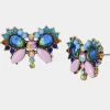 Betsey Johnson Betsey Love Fest Butterfly Stud Earrings Pastel Multi Clearance