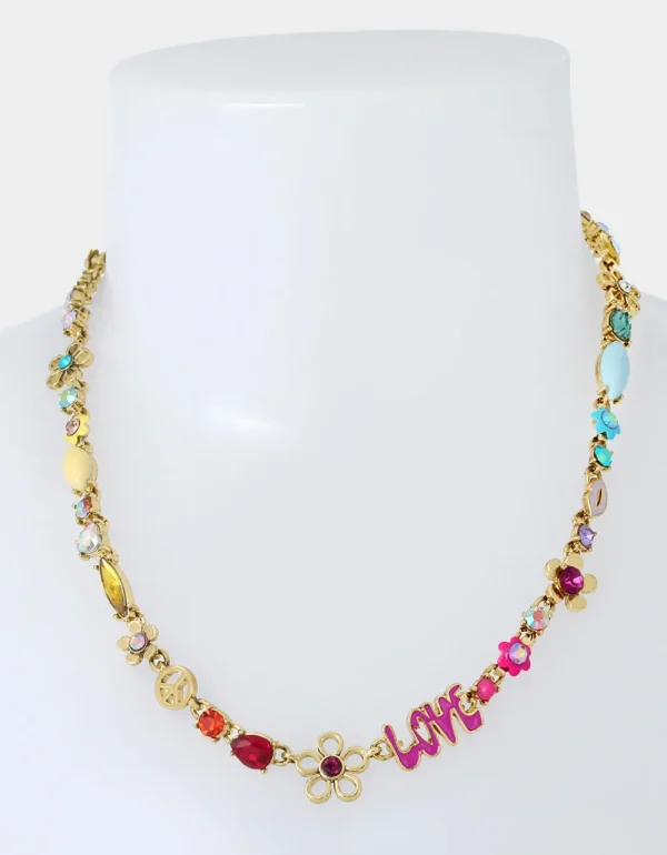 Betsey Johnson Betsey Love Fest Mixed Collar Necklace Pastel Multi Flash Sale