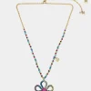 Betsey Johnson Betsey Love Fest Open Heart Necklace Pastel Multi Cheap