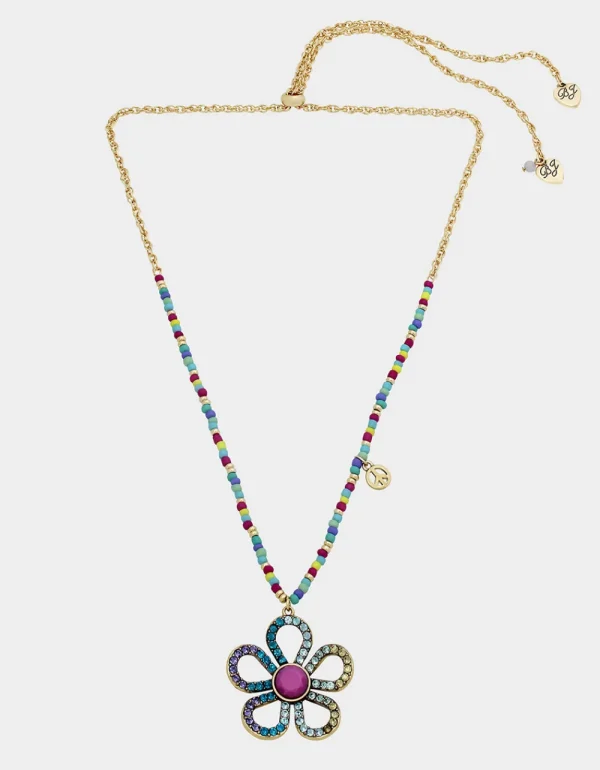 Betsey Johnson Betsey Love Fest Open Heart Necklace Pastel Multi Cheap