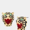 Betsey Johnson Betseys Cheetah Studs Red Store