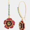 Betsey Johnson Betseys Flower Hook Earrings Multi Best Sale