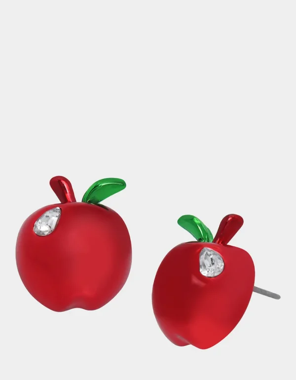 Betsey Johnson Charm School Apple Studs Red Online