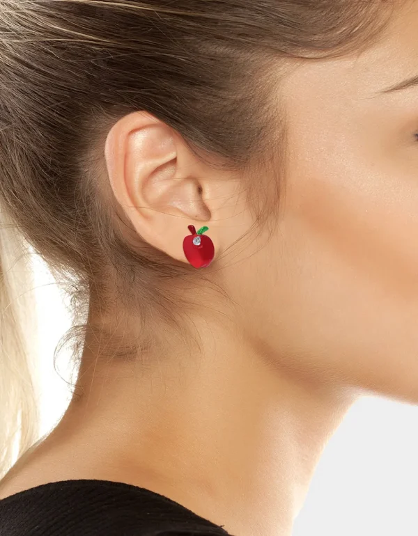 Betsey Johnson Charm School Apple Studs Red Online