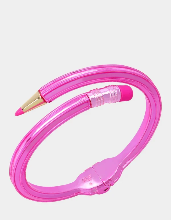 Betsey Johnson Charm School Pencil Bangle Pink Hot