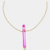 Betsey Johnson Charm School Pencil Pendant Pink Best Sale