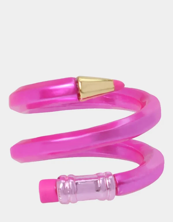 Betsey Johnson Charm School Pencil Ring Pink Shop