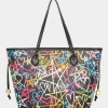 Betsey Johnson Graffiti Sweetie 2 Tote Black Fashion