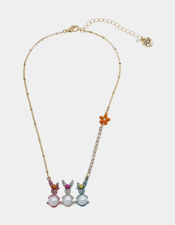 Betsey Johnson Hunny Bunny Bar Short Pendant Multi Shop