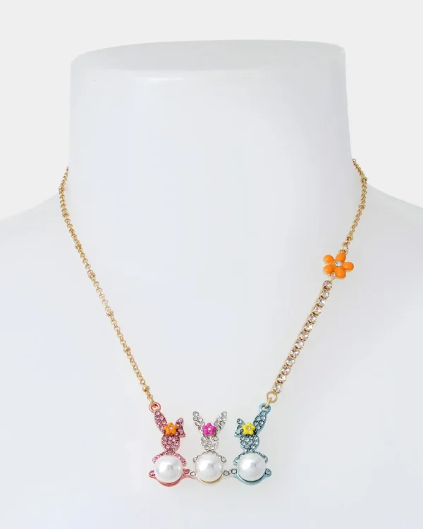 Betsey Johnson Hunny Bunny Bar Short Pendant Multi Shop