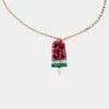 Betsey Johnson Kitsch Cookout Long Watermelon Necklace Pink Best