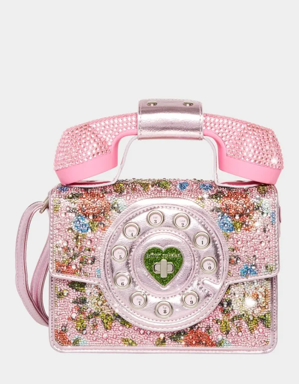 Betsey Johnson Kitsch Gimme A Ring Phone Bag Pink Shop