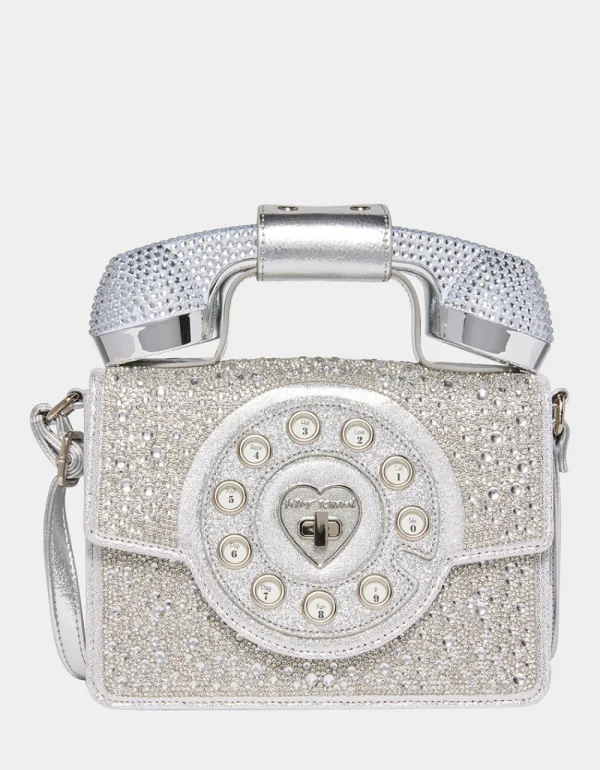 Betsey Johnson Kitsch Million Stars Phone Bag Silver Online