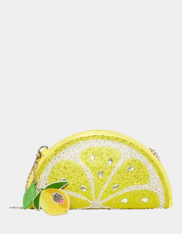 Betsey Johnson Kitsch Pucker Up Crossbody Yellow Best Sale