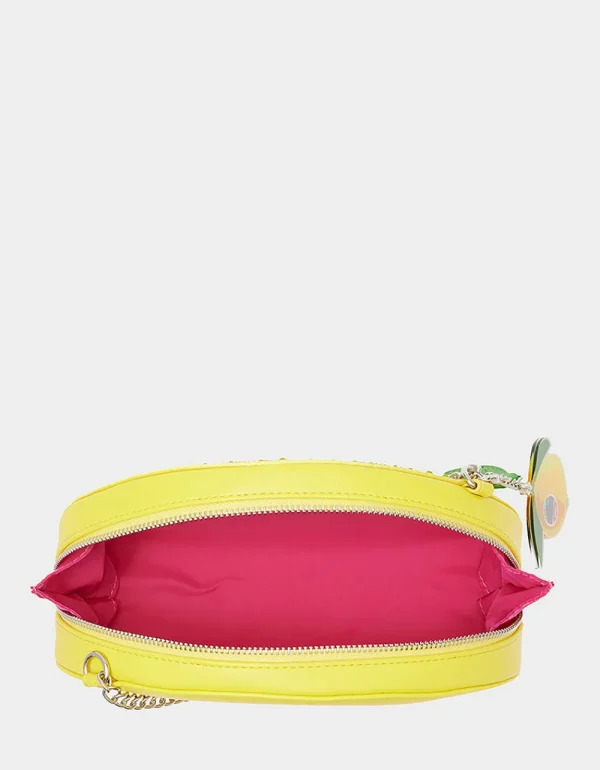 Betsey Johnson Kitsch Pucker Up Crossbody Yellow Best Sale