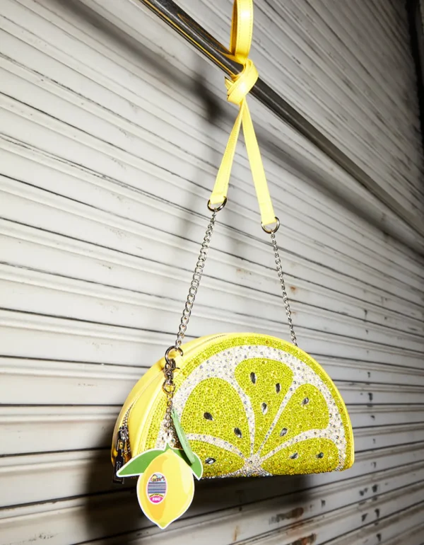 Betsey Johnson Kitsch Pucker Up Crossbody Yellow Best Sale