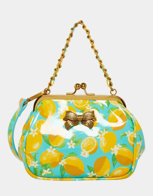 Betsey Johnson Lil' Nugget Kiss Lock Bag Lemon Best