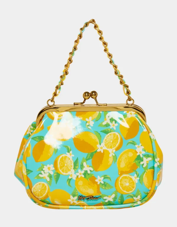 Betsey Johnson Lil' Nugget Kiss Lock Bag Lemon Best