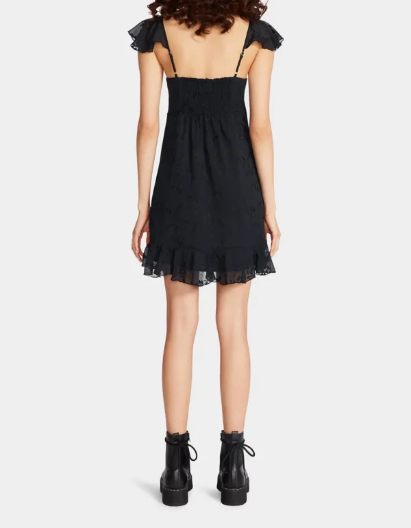 Betsey Johnson Lotus Mini Dress Black Hot