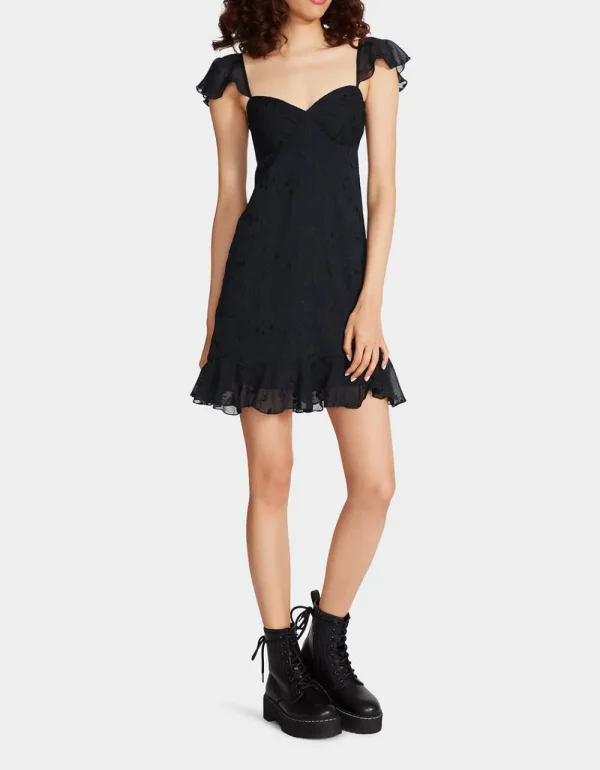 Betsey Johnson Lotus Mini Dress Black Hot