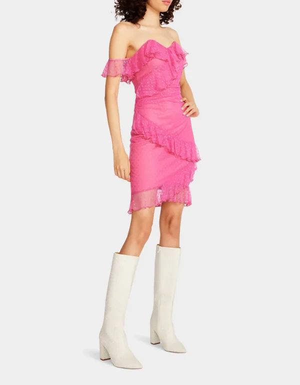 Betsey Johnson Meshing Around Strapless Mini Dress Pink Online