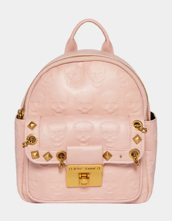 Betsey Johnson No Brainer Skull Mini Backpack Blush Online