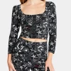 Betsey Johnson Pretty In Punk Vintage Inspired Puff Sleeve Top Nt Tattoo Pri New