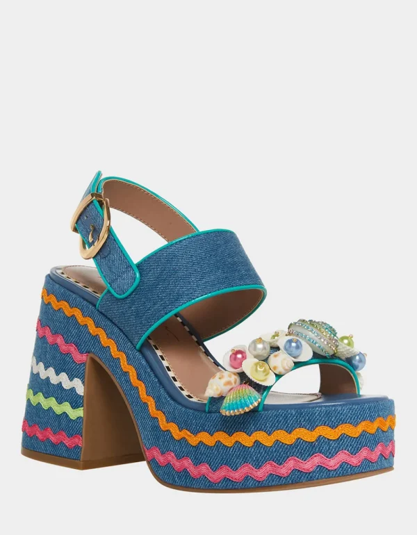 Betsey Johnson Shellie Denim Multi Cheap