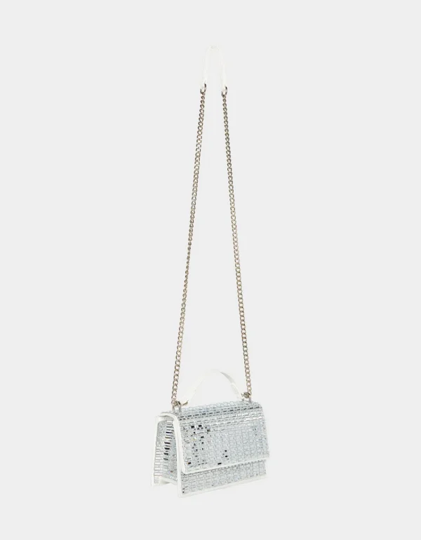 Betsey Johnson Shine On Convertible Flap Bag Ivory New