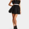 Betsey Johnson Showstopper Tulle Mini Dress Black Cheap