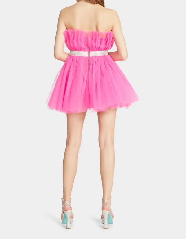 Betsey Johnson Showstopper Tulle Mini Dress Hot Pink Cheap