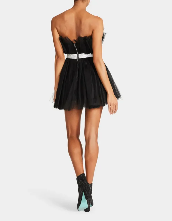 Betsey Johnson Showstopper Tulle Mini Dress Black Cheap