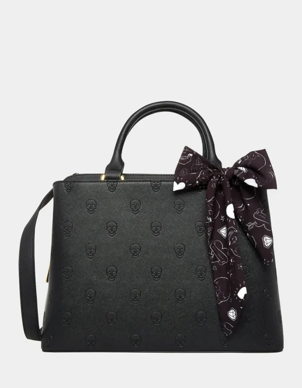 Betsey Johnson Skullicious Satchel Black Online