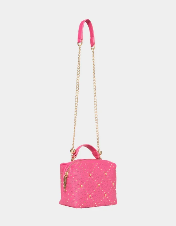 Betsey Johnson Status Skull Crossbody Pink Cheap