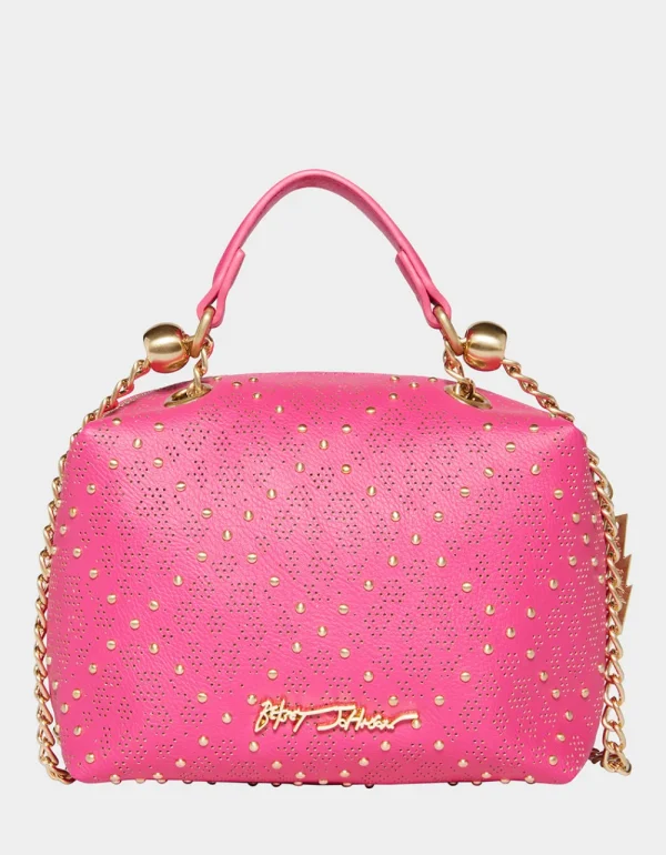 Betsey Johnson Status Skull Crossbody Pink Cheap