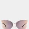 Betsey Johnson Take Flight Sunglasses Black Clearance