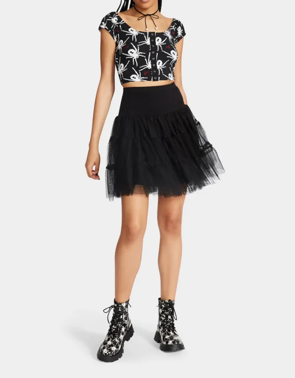 Betsey Johnson 80Th Bash Tulle Tutu Black/Black Black Black Outlet