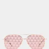 Betsey Johnson The Fine Print Sunglasses Gold Discount