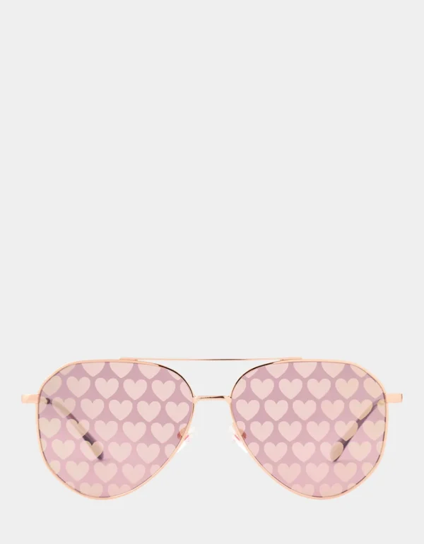 Betsey Johnson The Fine Print Sunglasses Gold Discount