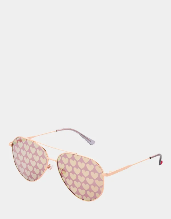 Betsey Johnson The Fine Print Sunglasses Gold Discount