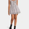 Betsey Johnson Vintage Ditsy Floral Mini Dress White Multi Best Sale