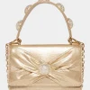 Betsey Johnson X Marks The Spot Top Handle Bag Gold Hot