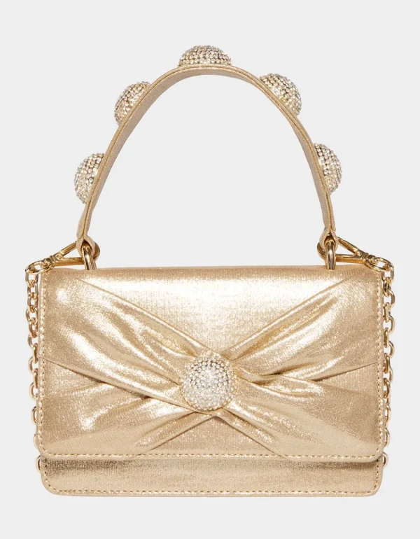 Betsey Johnson X Marks The Spot Top Handle Bag Gold Hot