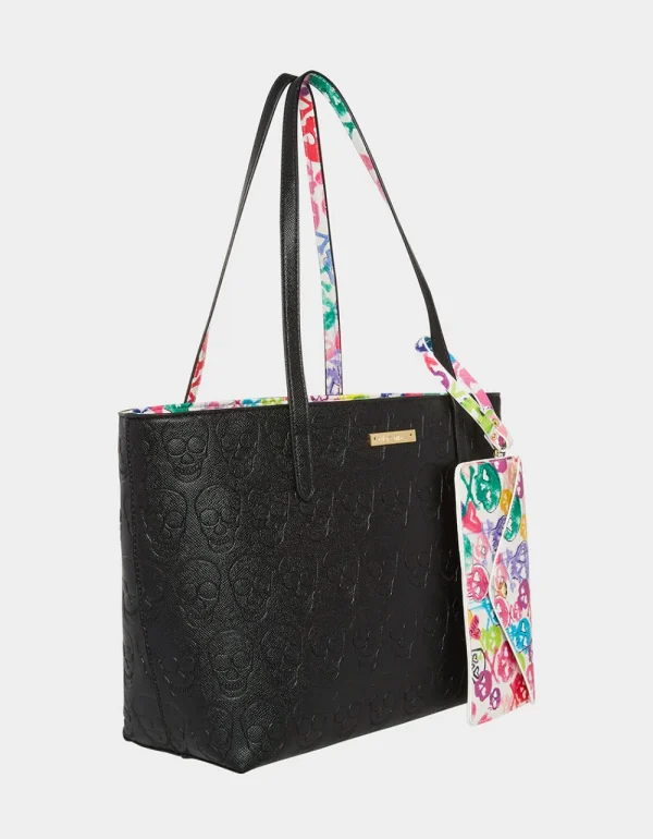 Betsey Johnson Xo Skull Tote Black Discount